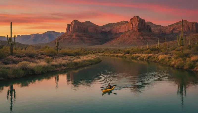 Arizona landscape, backdrop for the Paddling Hubs Mesa directory