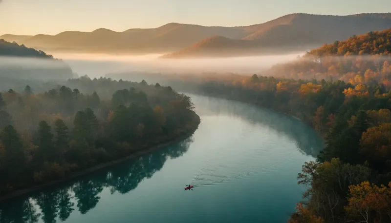 Arkansas landscape, backdrop for the Paddling Hubs Eureka Springs directory
