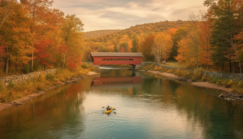 Connecticut paddling scene. Backdrop for the Paddling Hubs Connecticut outfitter directory
