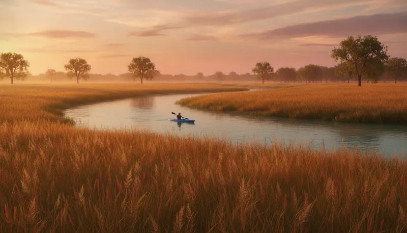 Illinois landscape, backdrop for the Paddling Hubs Chicago directory