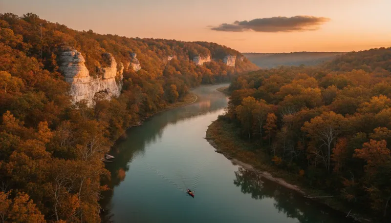 Iowa paddling scene. Backdrop for the Paddling Hubs Iowa outfitter directory