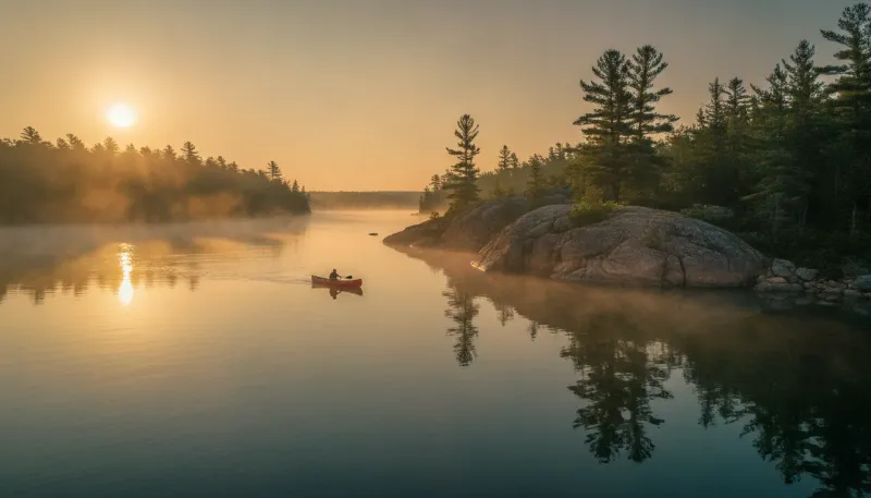 Minnesota paddling scene. Backdrop for the Paddling Hubs Minnesota outfitter directory