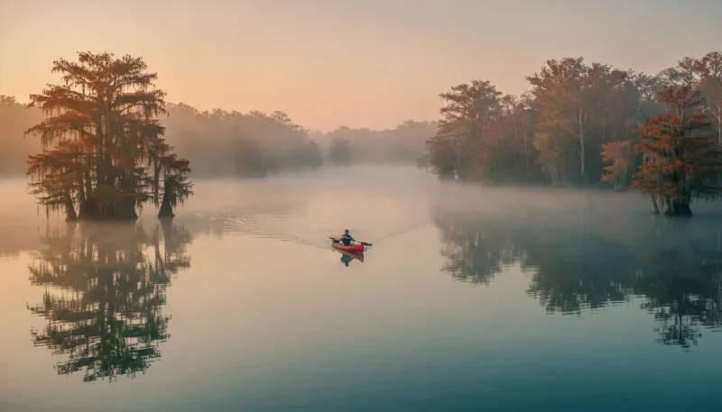 Mississippi paddling scene. Backdrop for the Paddling Hubs Mississippi outfitter directory