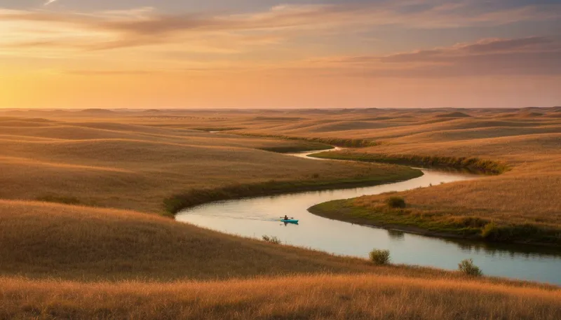 Nebraska landscape, backdrop for the Paddling Hubs Valentine directory
