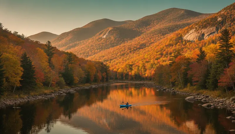 New Hampshire landscape, backdrop for the Paddling Hubs Conway directory