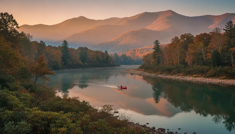 North Carolina paddling scene. Backdrop for the Paddling Hubs North Carolina outfitter directory