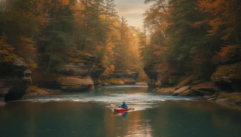 Ohio paddling scene. Backdrop for the Paddling Hubs Ohio outfitter directory