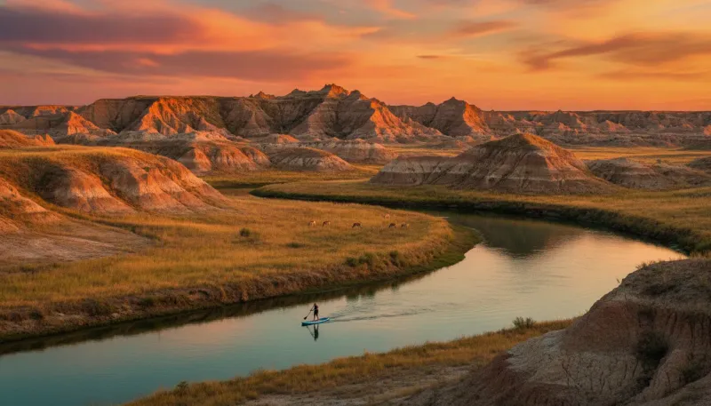 South Dakota landscape, backdrop for the Paddling Hubs Sioux Falls directory