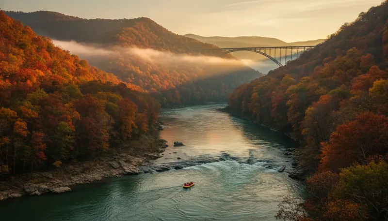 West Virginia landscape, backdrop for the Paddling Hubs Fayetteville directory