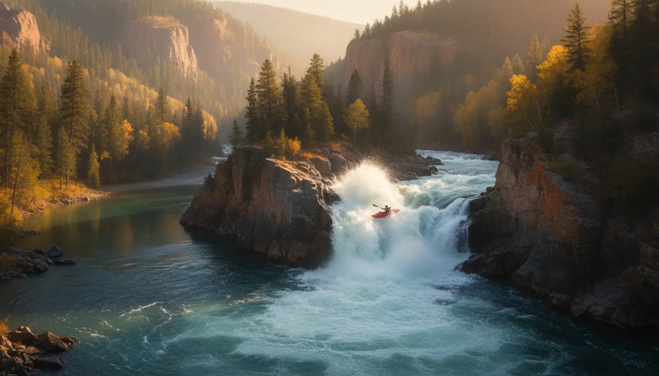 Whitewater: Whitewater kayaking and rafting: rapids by class, from beginner Class I–II to expert Class IV+.